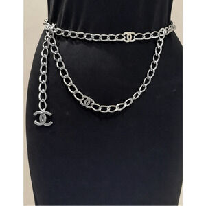 Chanel Silver CC Chain Belt / Convertible Necklace – Adjustable – 47"